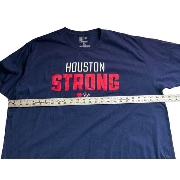 NFL Pro Line Fanatics Houston Strong Navy Blue T-Shirt 2XL 100% Cotton Mens Tee - Picture 4 of 5